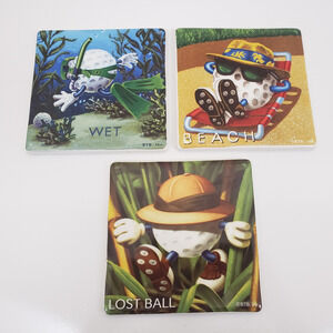 BTB, Inc Be The Ball Golf Theme Mini Hot Plates/Coasters Set Of 3